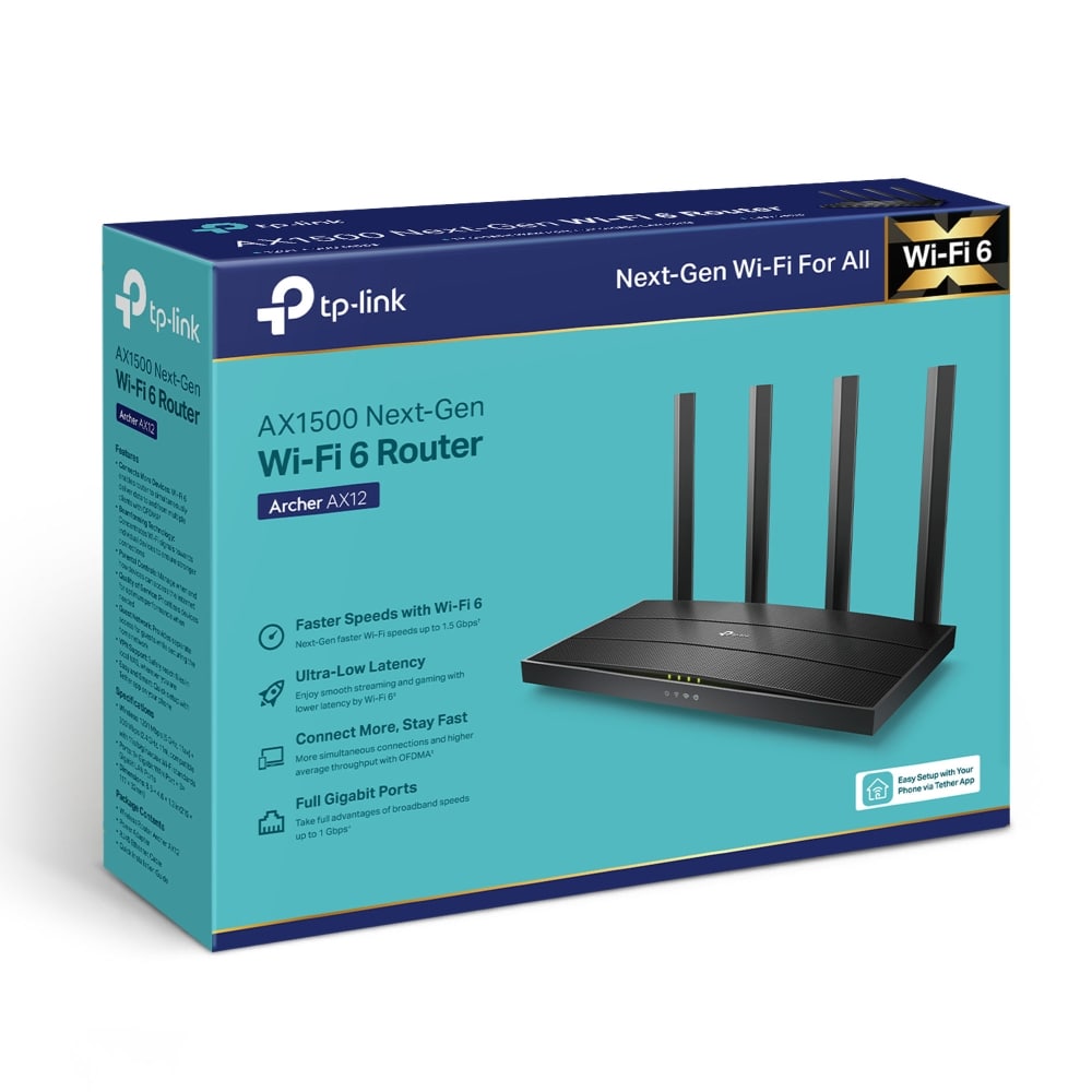 Tp-Link Archer AX15 AX1500 1500mbps Dual Band Gigabit Wifi 6 Router